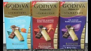 Godiva Signature: Salted Caramel Milk Chocolate, Roasted Almond & 72% Cacao Dark Chocolate