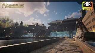 Castle on the waterfall, picturesque scenery ★ Myth of Empires ★ Max Graphics [ 4K60FPS ]