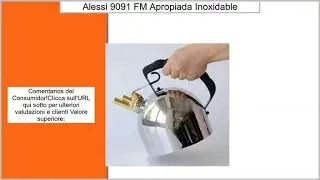 Alessi 9091 FM - Tetera, apropiada para inducción, diseño de Richard Sapper de 1983, acero