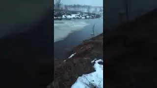 Начало половодья в деревне 26.03.2023