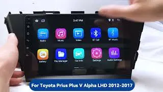Android Radio GPS Carplay 4G Autoradio For Toyota Prius Plus V Alpha LHD 2012-2017