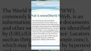 what is www