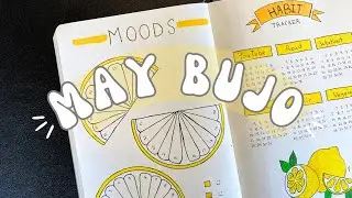 May Plan with Me | Lemon Bullet Journal Theme