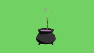Witch Pot Cooking | Green Screen