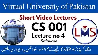 CS001 Module 1 || CS001 Lecture 4 Software || CS 001 Computer Proficiency License