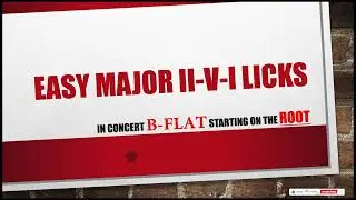 5 Easy Major ii V I Bebop Jazz Licks in Bb FREE PDF in Description. Root Edition