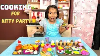 Cooking game in Hindi Part-42 | Kitty party at home | Kitchen Set in Hindi | LearnWithPari