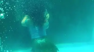 Underwater show by beautiful girl 