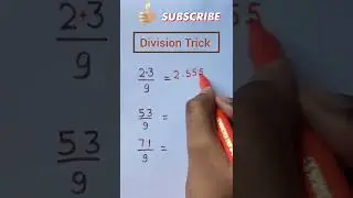 Division by 9 Best Shortcut Trick 