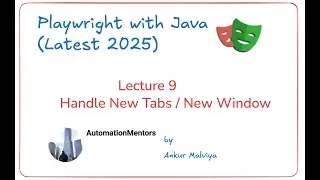 Lecture 9 – Handle New Tabs / New Window in Playwright Java 🚀