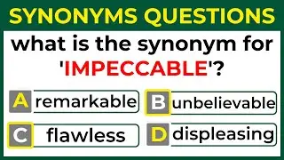 Unlocking the Power of Words: Synonyms Galore in this MCQ Challenge! #quiz 7