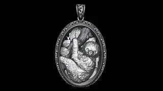 Sloth Cameo Pendant Time Lapse