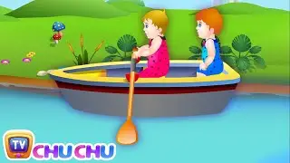 Row Row Row Your Boat Nursery Rhyme with Lyrics   Lullaby Songs for Babies by ChuChuTV