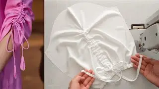 Sewing Beautiful Sleeves Cutting & Stitching | Ruched Sleeve Sewing | Thaiyal Kalai | TK