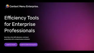 Context Menu Enterprise Browser Extension - Configuration & Usage Demo