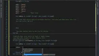 VB Array, List, Function, For loop, While loop