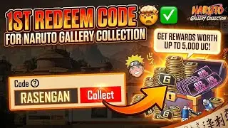 1ST REDEEM CODE FOR NARUTO GALLERY COLLECTION EVENT 🤯 NARUTO REDEEM CODE PUBG MOBILE