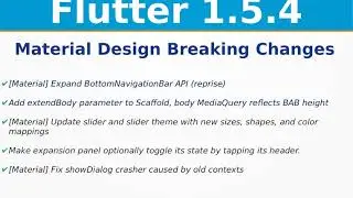 Material Design Updates | Flutter 1.5.4 Release Updates | iOS | Web | Google I/O 2019