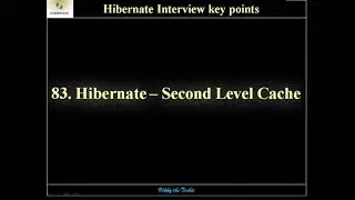 HB83. Hibernate - Second Level Cache