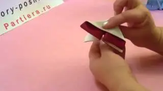 Рукоделие оригами из ткани  Бабочка