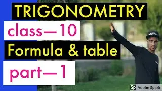 Trigonometry | Trigonometry Formulas/ Table Trick |Trigonometry—Lecture 1 | Class 10| maths solution