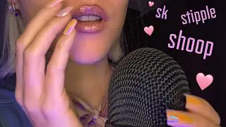 ASMR - 1H UPCLOSE Triggers for sleep~ mouth sounds ~ sk ~ stipple ~shoop #backgroundasmr