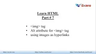Learn HTML - Part 7 - IMG Tag, Alt Attribute and using images as hyperlinks
