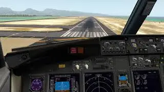 Southwest crosswind landing in Honolulu || 25 knots gusting 30 || X-Plane 11