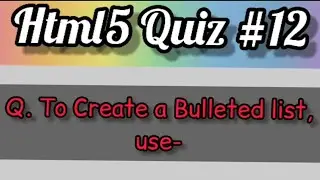 HTML5 Question || HTML5 Question for Any Exam || HTML5 Interview Question 