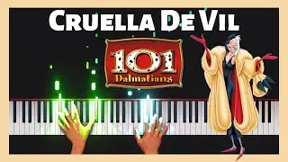 Cruella de Vil - 101 Dalmatians | Piano Tutorial | 4K 60fps