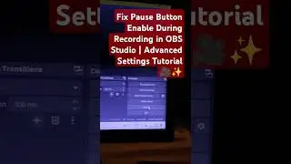 Fix Pause Button Enable During Recording in OBS Studio | Advanced Settings Tutorial 🎥✨ 
