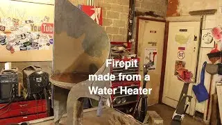 Firepit made from a Water Heater!