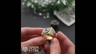 Печатка мужская СССР Серебро 925. Перстень оберег серп и молот Славянский, герб, Советский союз
