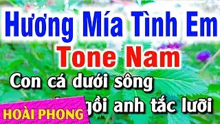 Karaoke Hương Mía Tình Em Tone Nam Bm Nhạc Sống Phối Mới | Hoài Phong Organ