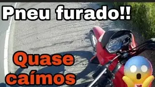 Pneu da pop 110i furou quase deu errado perigo na certa !!