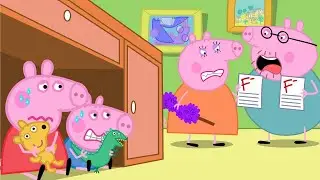 Oh no, Mummy Pig angry because Peppa got F! - Peppa Funny Animation
