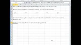 00157 - How To Use The COLUMN Function To Mark Every Other Column Using Microsoft Excel