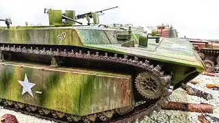 1:35 Scale LVT-4 Water Buffalo & Type 97 Chi-Ha WW2 Pacific Diorama