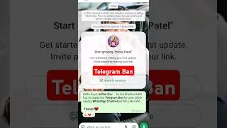 Telegram Ban in India 😭 | Telegram Pavel Durov | WhatsApp Channel Join Now ♥️