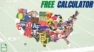 NCAA College Football Half Point Movement | Spread and Total Bet Calculator | Free Download