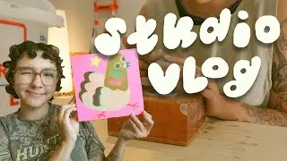 artist vlog 🌱 making mini ceramics, painting, so much creating!!