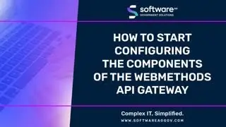How To Start Configuring The Components Of The webMethods API Gateway