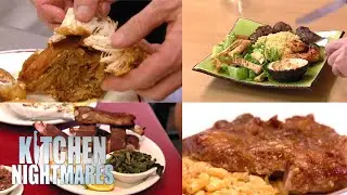 food so overcooked its no longer well done its congratulations  | Kitchen Nightmares