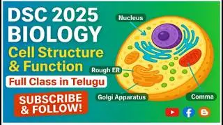DSC 2025 Biology  Cell Structure & Function Full Class in Telugu  SA  SGT