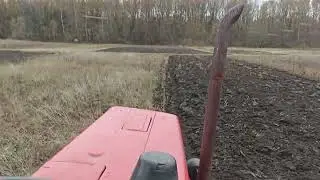 МТЗ 80 з плугом ПЛН 3-35 приорую сою немолочану.