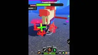Killing the monster mushroom in classic rpg Roblox