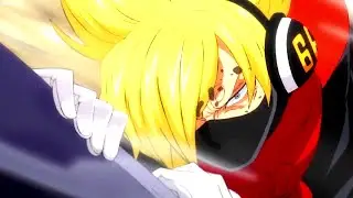 Sanji getting poked by king sanji vs king