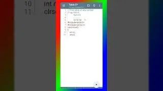 Print Table in C 