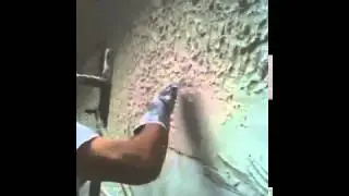 вариант нанесения декоративной штукатурки