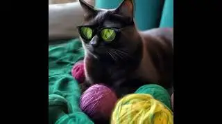 #Котик #вяжет🥰🥰🥰